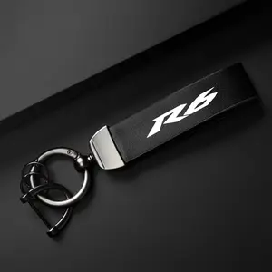 PU Leather Motorcycle Keychain Holder for Yamaha YZF R6 2016-2020, Heavy Duty Keychain, Durable and Stylish Design, Perfect Gift for Yamaha Fans, Keychain Parking Key