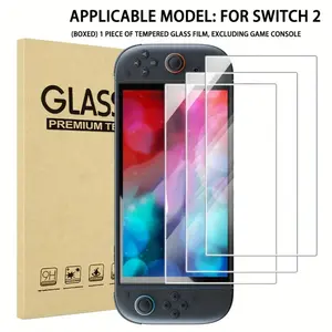 3-Pack Screen Protector Glass for Nintendo Switch 2, Transparent HD Anti-Scratch Protective Film, Compatible with Various Models