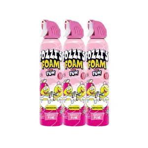 FOZZI'S Perfectly Pink Bath Foam Soap for Kids (3 Pack) - Fun Aerosol Spray - Squishy Bubble Soap for Playtime - Gentle Cleanser Foaming Body Wash - Safe Bath Fun for Everyday Wash