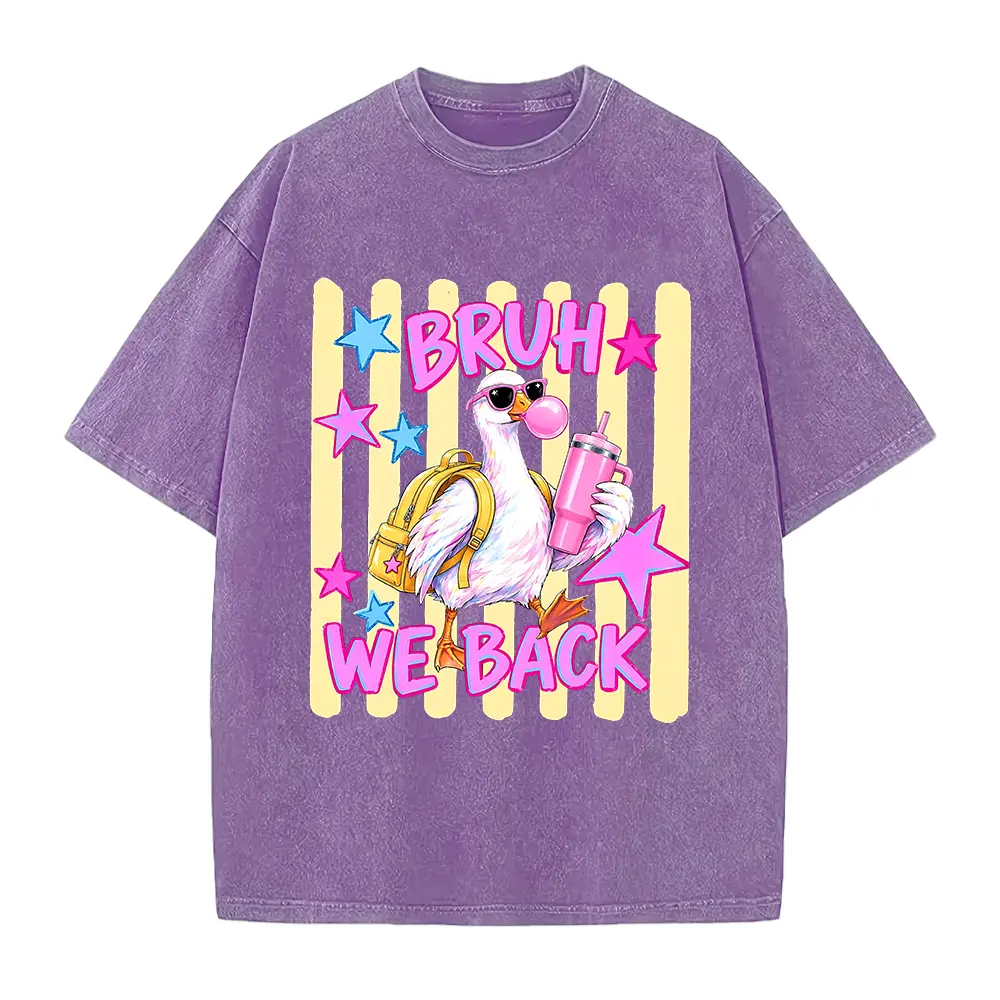 Bruh We Back Shirt, Funny Goose Back To School Tee, Teacher T-Shirt