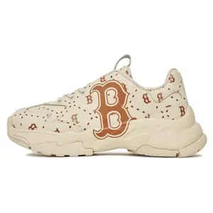MLB Big Ball Chunky Synthetic Leather Athletic Sneakers for Men and Women with Cushioning, Slip-Resistant, and Wear-Resistant Features