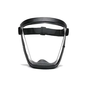 Adjustable full coverage mask - 1 piece of transparent plastic protective screen with ventilation holes and breathing valve, comfortable silicone lining, elastic band, suitable for kitchen and industrial use, furniture tools, Father's Day, do it yourself