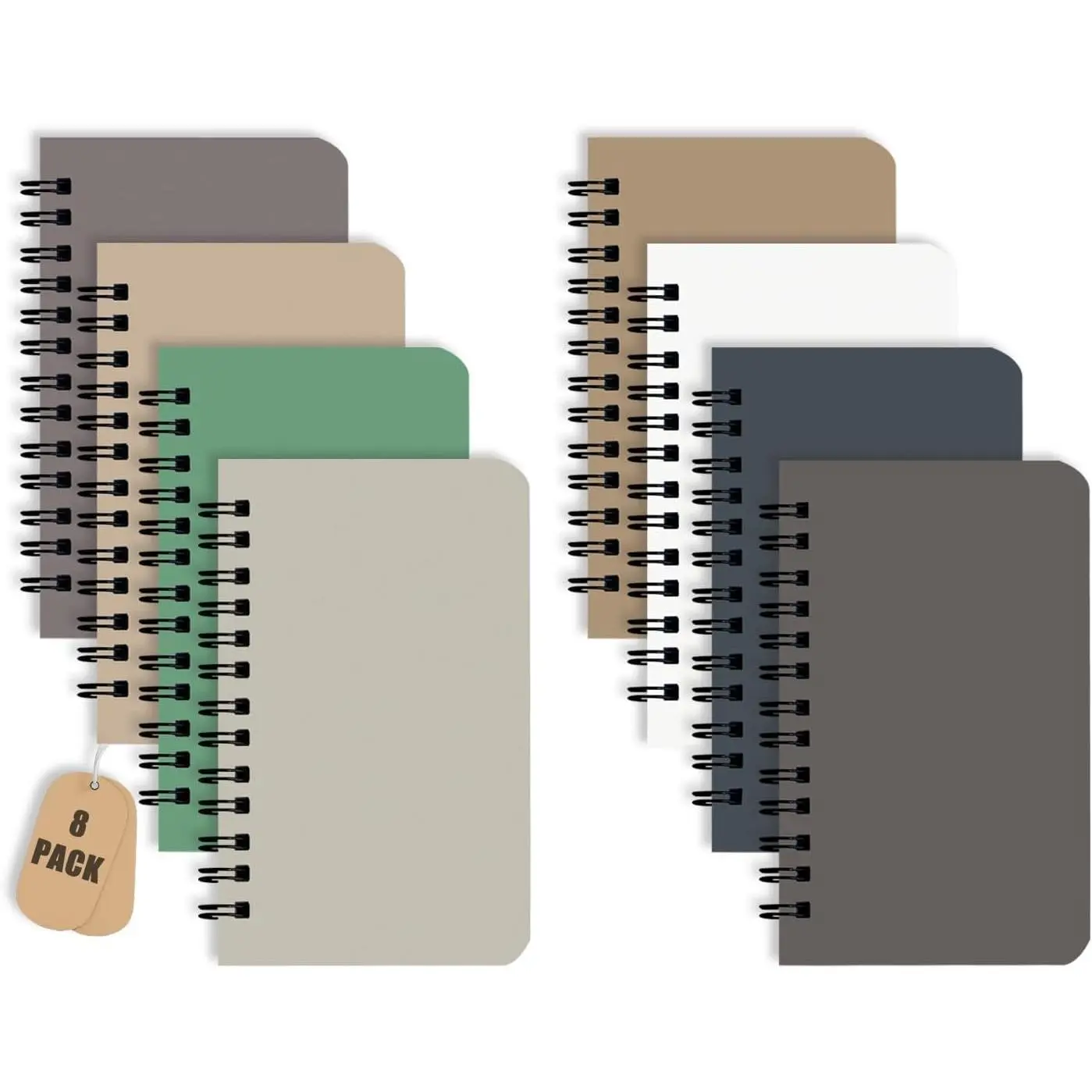 8 Pack Spiral Notebook Small Pocket Notebook 3x5 Spiral Notepads With Lined Pages, Small Top Spiral Notebook Little Mini Memo Steno Note Pads for Outdoor  Office College School