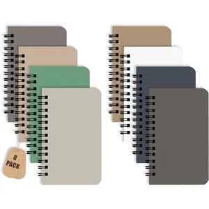 8 Pack Spiral Notebook Small Pocket Notebook 3x5 Spiral Notepads With Lined Pages, Small Top Spiral Notebook Little Mini Memo Steno Note Pads for Outdoor  Office College School