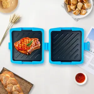 Microwave Sandwich Maker, No Power Needed, Dishwasher Safe Design, Ideal for Quick Breakfast Cooking, Bakes Bread, Chicken Wings, Meat