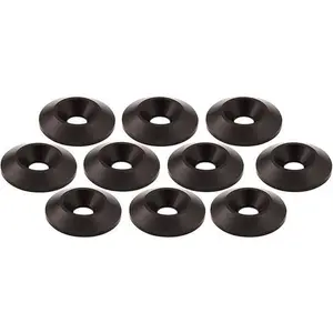 Allstar Performance ALL18663 0.25 x 1 in. Countersunk Washer - Black, Pack of 10