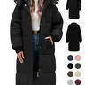 [Restock] UMIPUBO Women's Long Quilted Parka - Long Sleeve, Casual, Down-Alt Filling, Winter Thick Warm, Hooded, Full Front Zipper Seals in Warmth, Zip-Up, Pockets, Pairs Easily with Hoodies and Jeans Outerwear