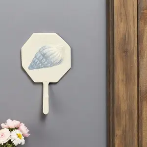 HomeRoots 612079 4 in. Blue & Cream Cast Iron Conch Shell Wall Hook