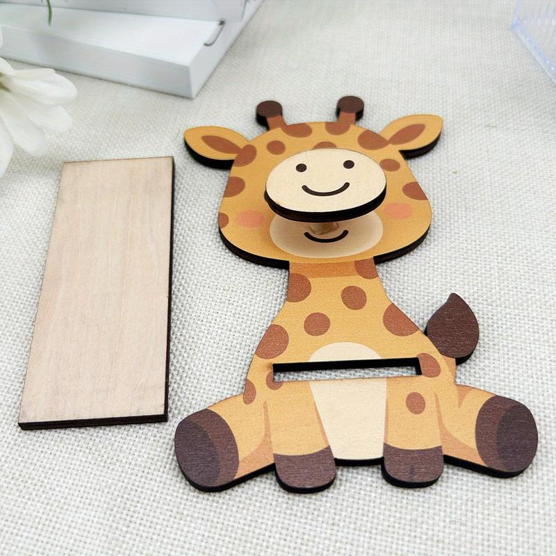 Cute Wooden Eyeglass Holder, Giraffe Animal Display Stand, Nightstand Home Office Desk Glasses storage Glasses Case Holder Birthday Christmas Holiday New Year Business Gifts for Men Women Adults
