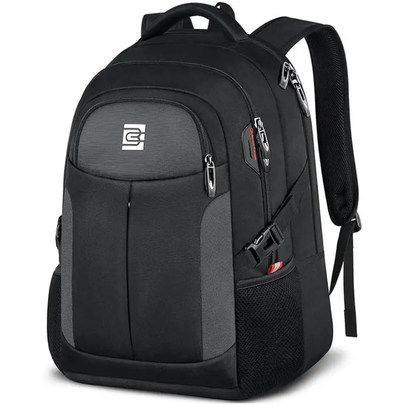 Bruno Cavalli #18506 Laptop Backpack - Water-Resistant Laptop Bag with Lockable Zips Protect Gear, Metal Zipper, Headphone Jack In, Extra-Large Backpack for Daily Carry (Men's Work & School Use)