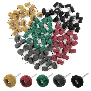 Abrasive Polishing Wheels 100 Pack, 1 Inch Buffing Wheels, Polishing and Deburring Kit for