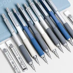 metallic Mechanical Pencil Set, 2/3 Counts 0.3mm 0.5mm 0.7mm HB 2B Mechanical Pencil with Replacement Refills, Built-in Eraser Pencil for Writing Drafting