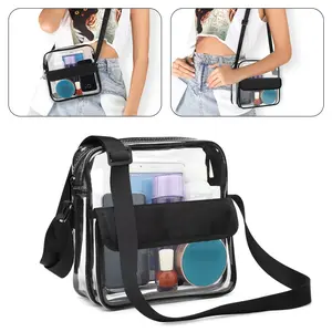 Eeekit Clear Shoulder Bag - Waterproof Stadium Approved Crossbody Purse with Adjustable Strap for Men & Women, Perfect for Concerts, Events, and Everyday Use EEEKit
