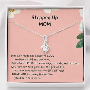 Gift For Bonus Mom, Step Up Mom Necklace, Birthday Present IDea For Stepmom From Stepdaughter, Gift From Stepson, Thank You To Stepmom Gift