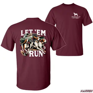 Let ’Em Run Shirt, Hunting Dog T-Shirt, Southern Outdoor Graphic Tee, Country Lifestyle Sweatshirt, Bird Hunting Gift, Unisex Hunter Hoodie, Rustic Farm Shirt