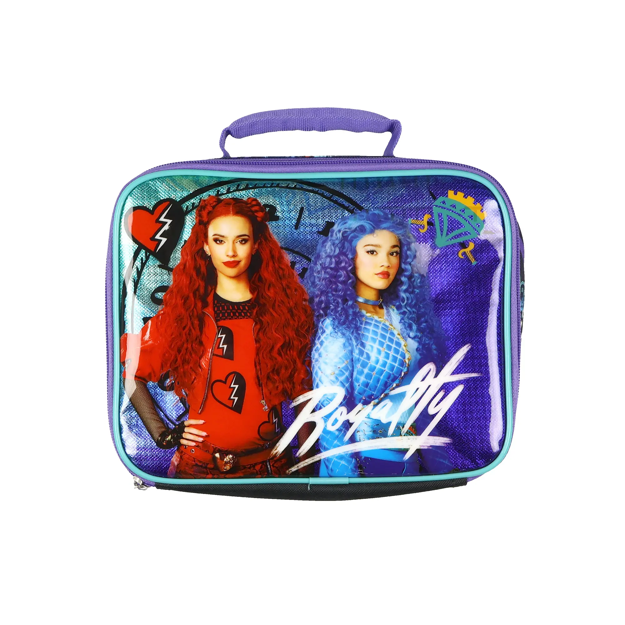Disney Descendants: The Rise of Red Lunch Box Insulated Full Zip Tote Bag 10"