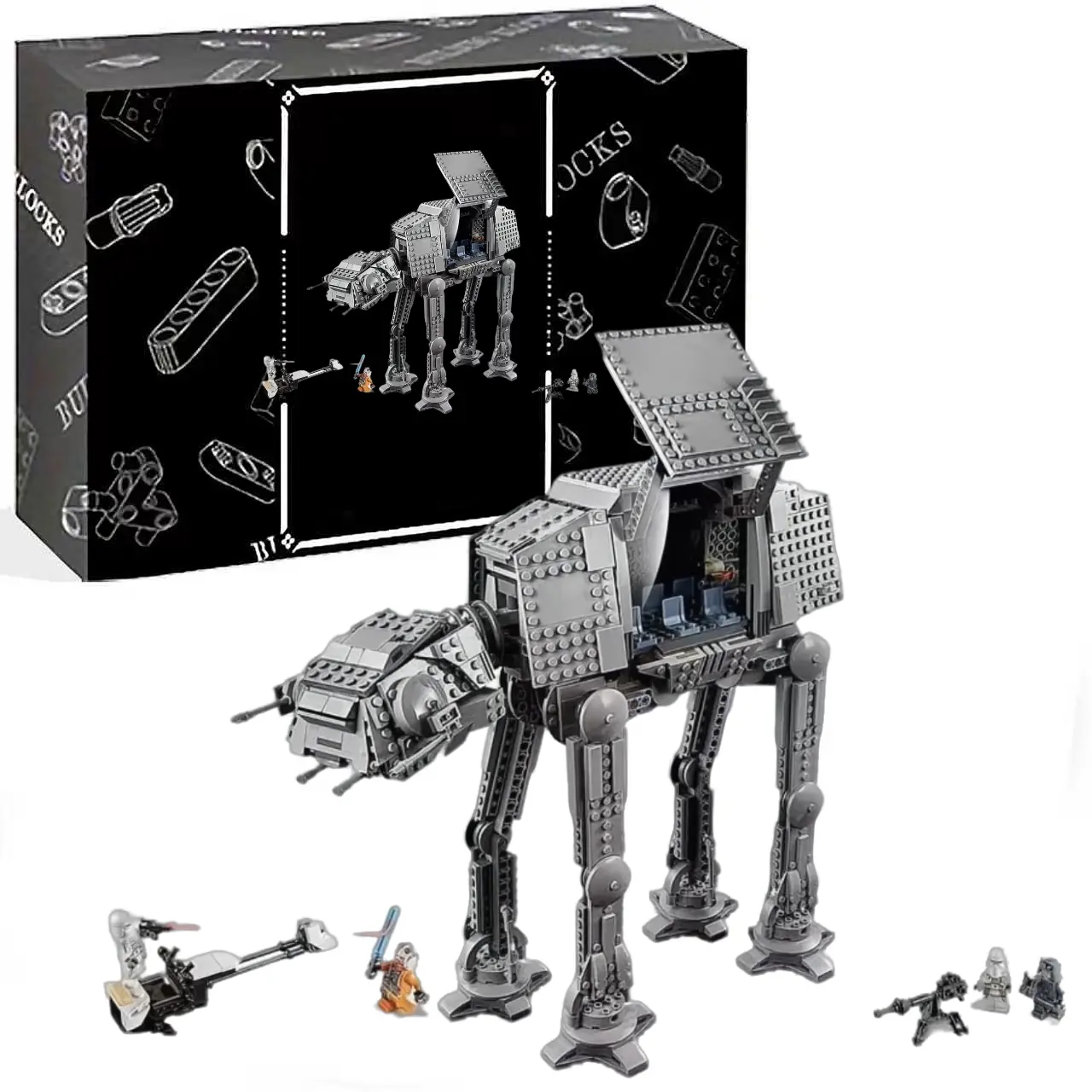 1267 Pieces Building Toy, Collectible Figure Set, Room Décor, Gift Idea for Kids, Boys & Girls with 6 Minifigures