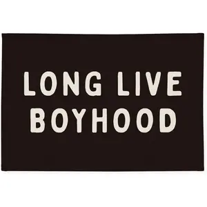 Long Live Boyhood Banner, Boy Nursery Decor, Canvas Banner Wall Hanging Banner Flag Decor for Nursery Playroom Toddler Room, Boys Kids Room Decor