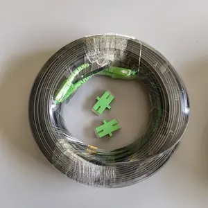 Outdoor Drop Cable Fiber Optic Patch Cord Single Mode Double Core SC/APC To SC/APC 20M-120M Free Adapter Optical Fiber Equipment