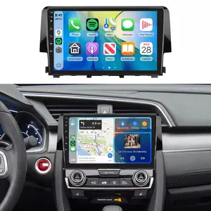 4+64GB Android 13 Radio for 【Honda Civic 2016 2017 2018 2019 2020】 Car Stereo,Wireless Carplay Android Auto,5.4 Bluetooth EQ,9inch 1280x720P IPS Touch Screen,FM/RDS GPS WiFi AHD Backup Camera