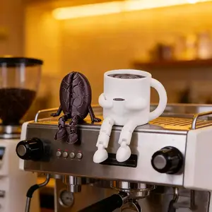 Elegant Coffee Cup Figurine, Collectible Figurines,Adorable Bean Mini Model Decor, Home Decoration, Ideal for Cafes & Home Use, Perfect Gift for Coffee Lovers, Home Decor Ornaments