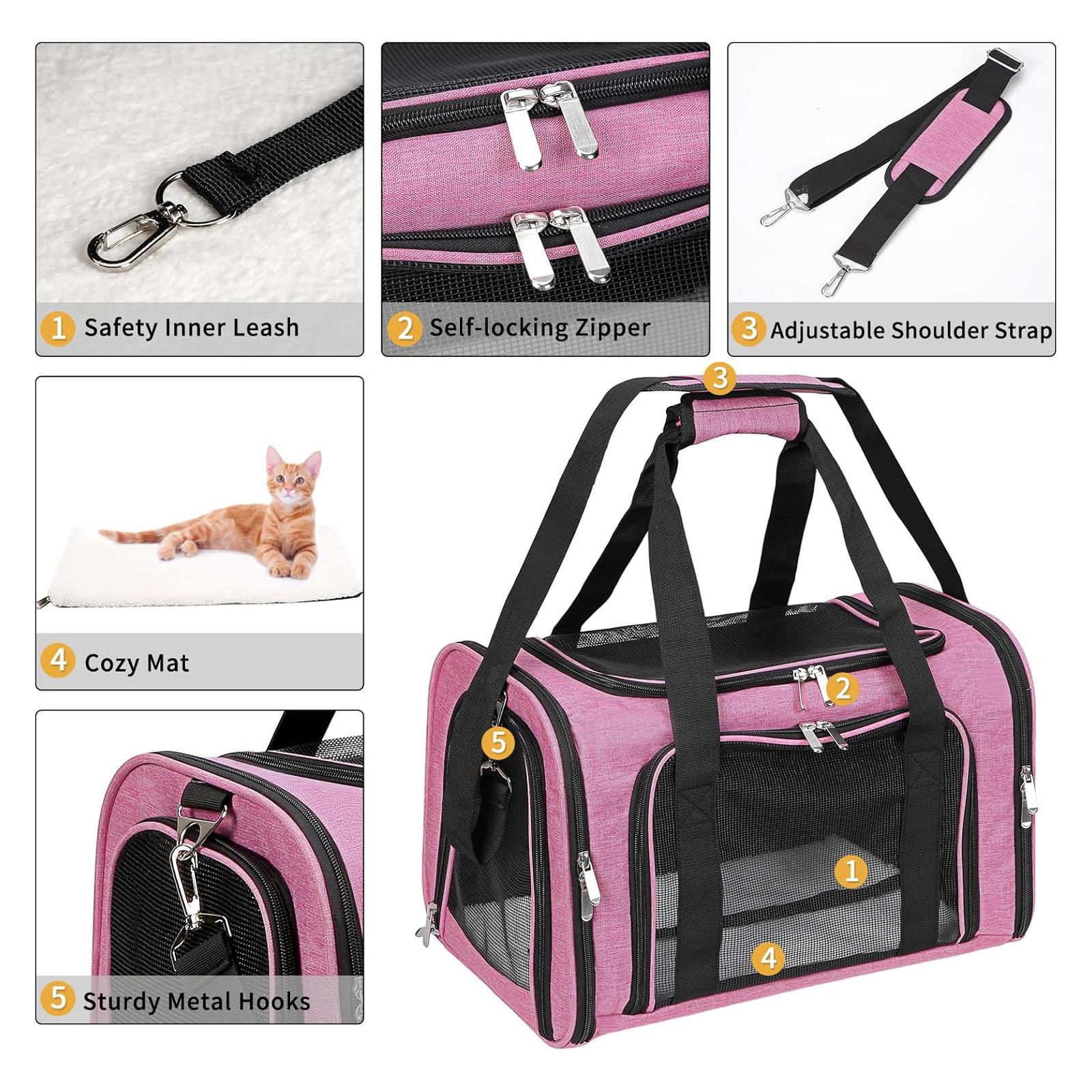 COZPAW Large Cat Carriers Dog Carrier Pet Carrier for Large Cats Dogs Puppies up to 25Lbs, Big Dog Carrier Soft Sided, Collapsible Travel Puppy Carrier - Large