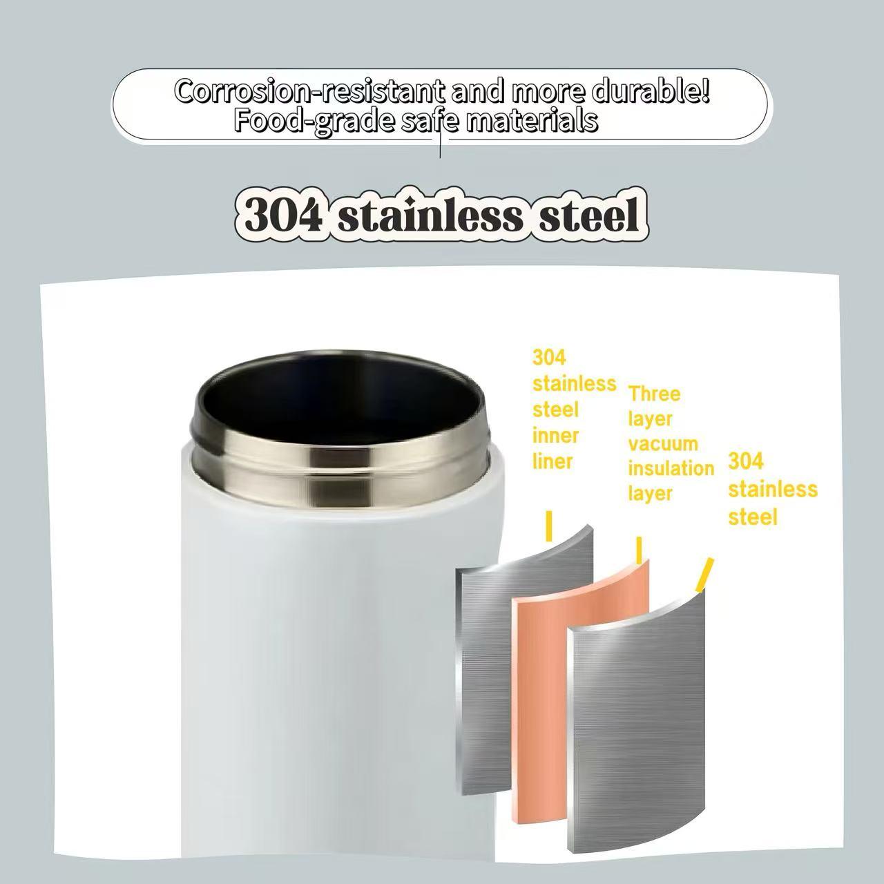 24oz Stainless Steel Vacuum Insulated Thermos Cup, Flip Top Leak-Proof Travel Tumbler, Double Wall Insulated Mug for Hot & Cold Drinks, Durable Multi-Color Drinkware for Home Office Outdoor, Suitable for Adults & Children Great Gift Choice