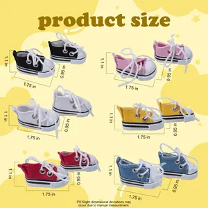 【Only clothes】Labubu doll interchangeable doll shoes blind box doll simple high-top canvas shoes 17cm