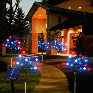 Five-pointed star decorative floor plug, [five-piece package] used for lawn, flower pot decoration, or as wall and desktop decoration.