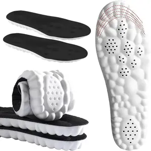 4D Cloud Insoles for Men and Women Insoles Men Super Soft Anti-Fatigue, Shock Absorption, Relieve Foot Pain, (Black, Men: US 7-11)