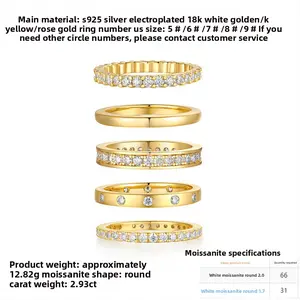 "✨ Stackable Minimalist Bands with Moissanite Sparkle – S925 Silver Unisex Ring Set!💍 Mix, Layer & Shine Together💞#StackableRings#MoissaniteBands#UnisexJewelry#TikTokRingStack