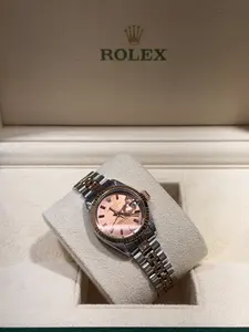 Rolex Datejust 26 mm Pink Dial Jubilee Bracelet Two Tone Watch