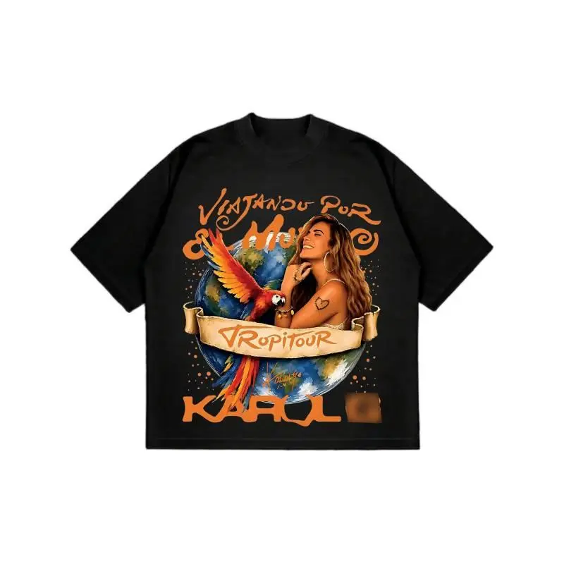 [🎉Sale Up To 50%]  Viajando Por El Mundo Tropitour Orange V9 T-Shirt – 100% Cotton La Bichota Shirt, Latin Queen Fans Unisex Tee, Latin Pop Graphic Concert Tour Merch, Cute Festival Summer Outfit, Casual Streetwear, Music Fan Gift, Durable Print