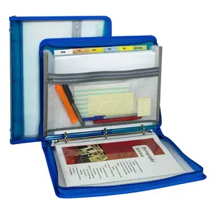 212 MAIN 3-Ring Document Binder - Zippered Folder Binder with Expanding File, Mesh Pouch for Letter Size Docs, Home & Office Stationery Supplies, Office Accessories
