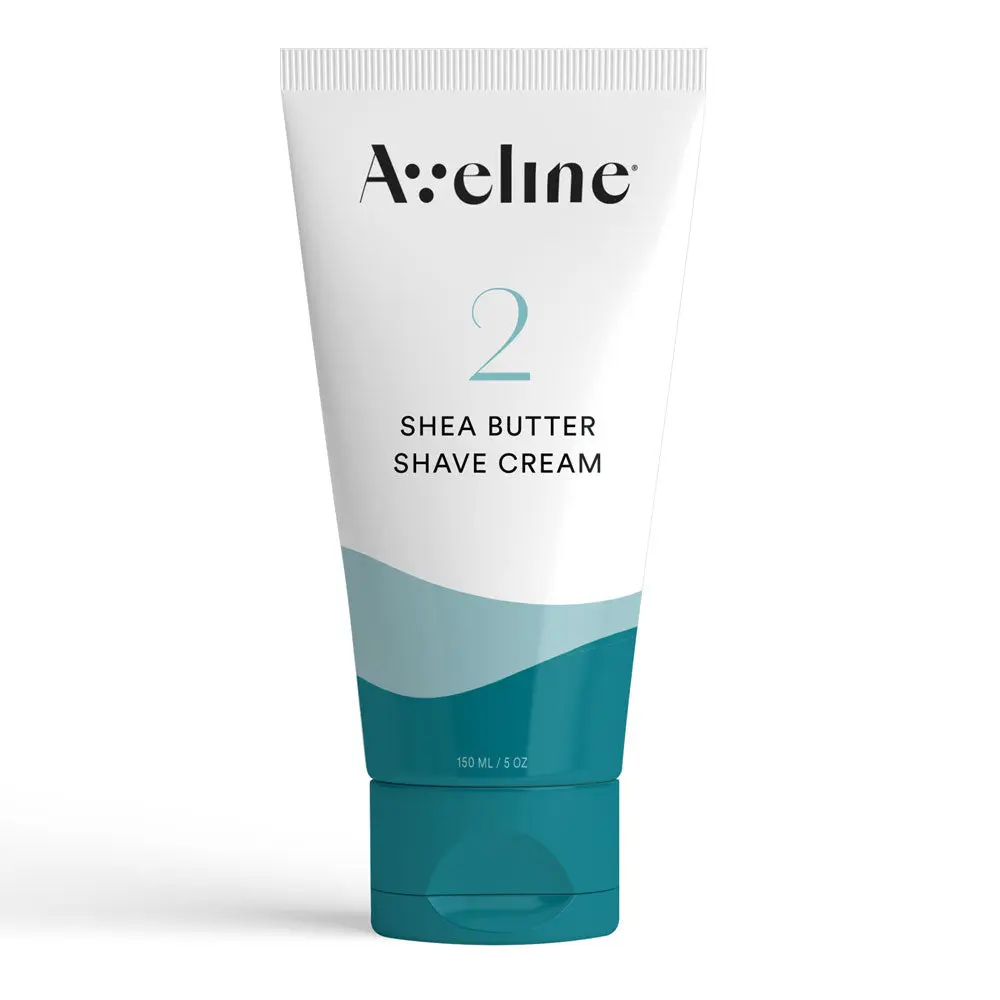 Aveline Shea Butter Shave Cream with Panthenol, Daily Moisturizing Body Care for a Smooth Shave, For Face & Body, 5 oz, Lavender, Razor Glide Aid, Hydrating, Bisabolol, Hair Removal, Caprylic Acid