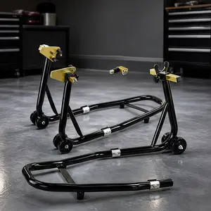 ARCH Universal Motorcycle Lift Stand Front & Rear Wheel Stand 900 Lbs Capacity Heavy Duty Steel Adjustable U+L Swingarm Spool Paddock Stand for Honda Kawasaki Suzuki Yamaha BMW Sport Bike Maintenance Repair Garage Shop Black, Black Color Options