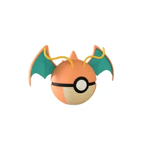 Dragonite - Inspired 3D Printed Poke Ball Collectible