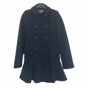 Pre-owned FENDI Wool Small Leather Goods Rayon Coat