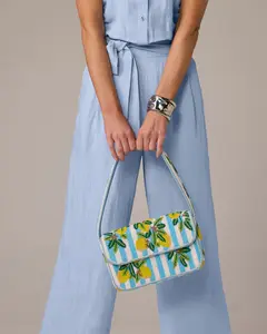 Limoncello Stripe Shoulder Bag Lemon