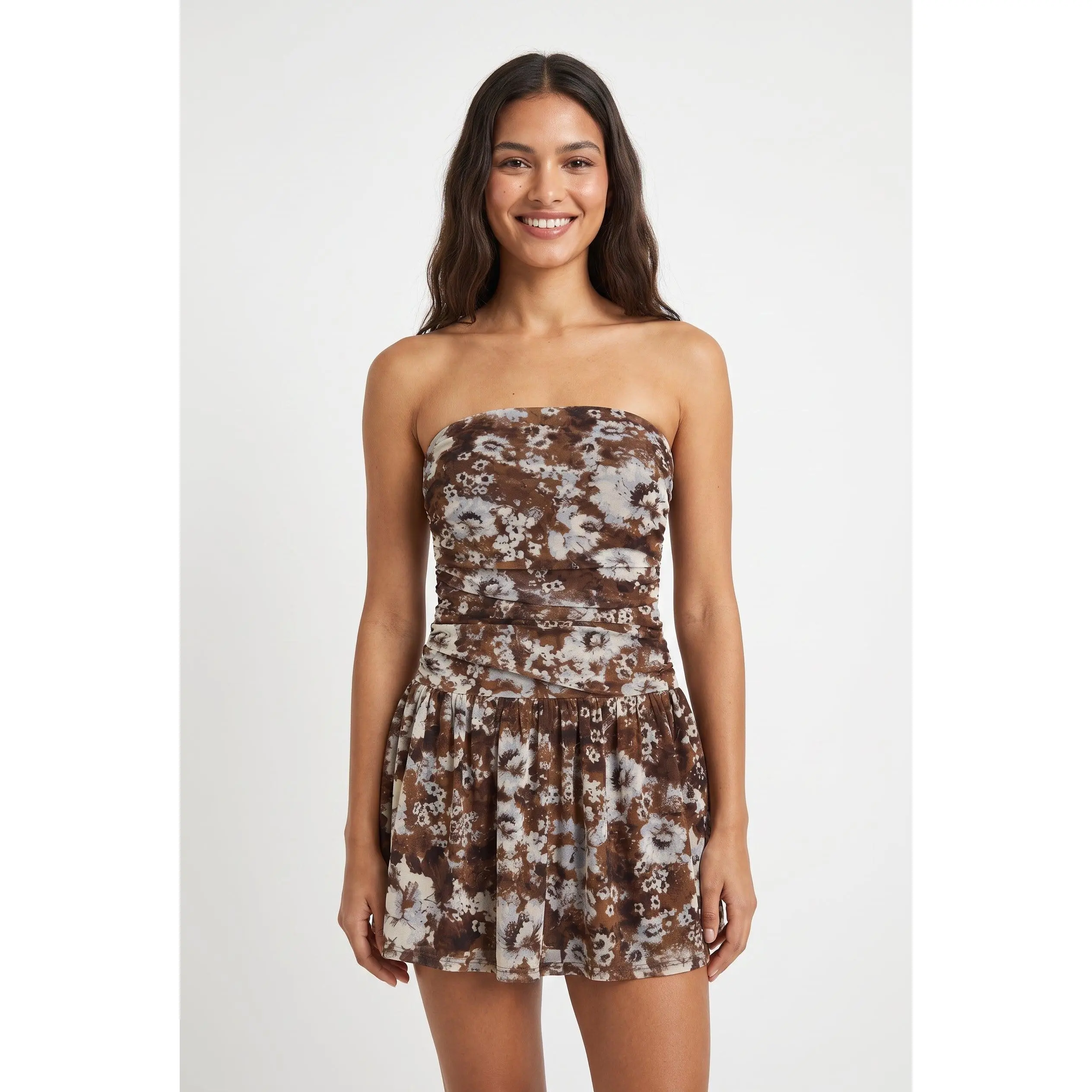 Women's As U Wish Strapless Mini Dress with Ruched Bodice