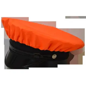212 MAIN Petra Roc OBRV-CAP Unisex Fit Reversible Rain Cap, Orange & Black, 1 Size, Elastic Edge, Waterproof PU Nylon Material