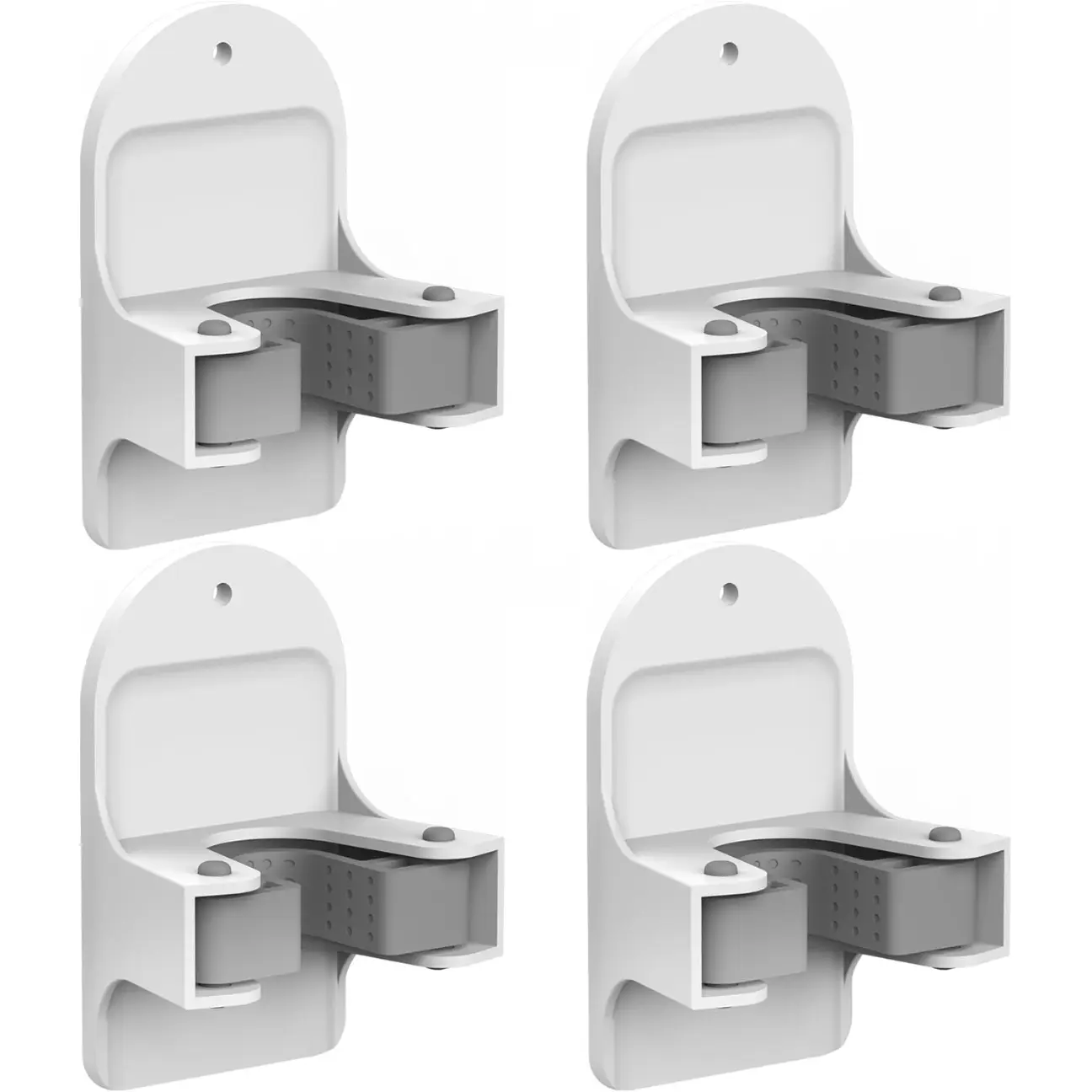 Plastic Broom Holder Wall Mount, White, 4 Count Plastic Broom Holder Wall Mount, White, 4 Count