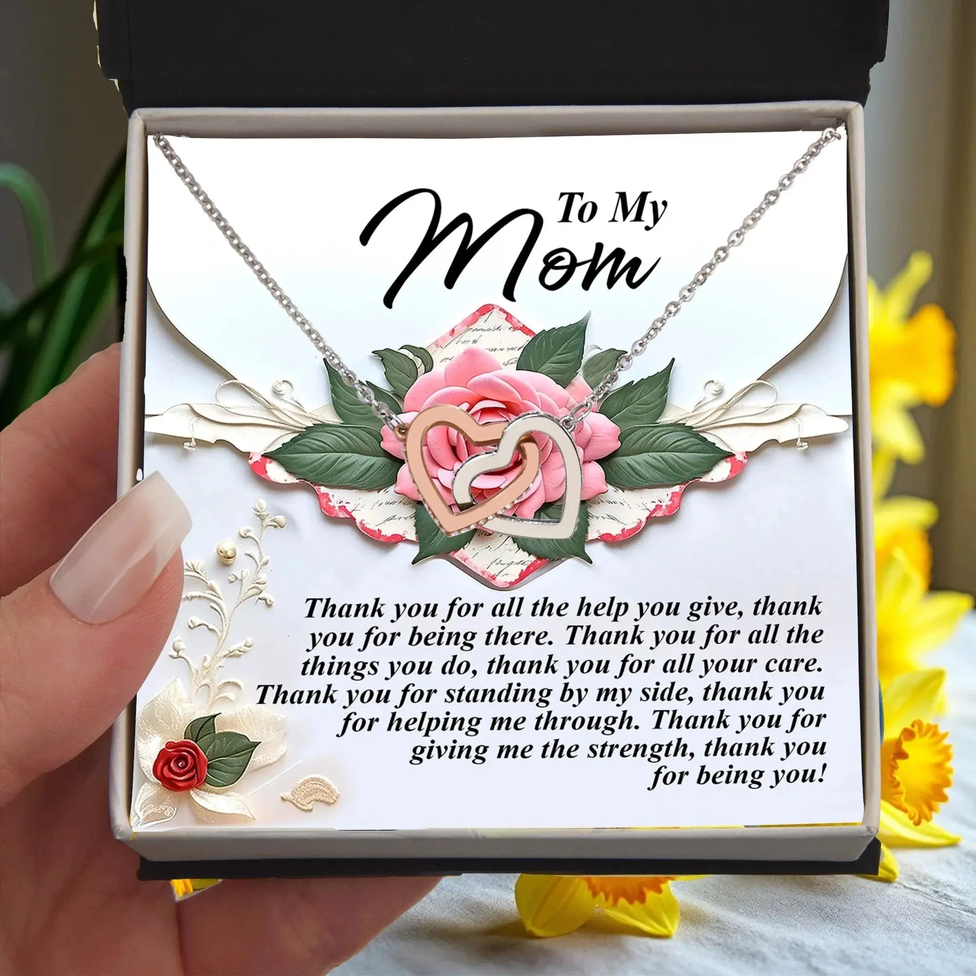 To My Mom – Thank You for Being You – Heartfelt Gratitude Necklace Gift