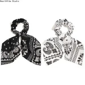 New Ethnic-Style Hair Tie with Flowing Ribbons — Vintage-Inspired Ponytail Holder, Hair Rope, and Headwear for Women, Hair Accessories, Scrunchie