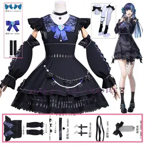 Game Shikano Ichigo Cosplay Anime PP5 Costume BERRY Dress Woman Lolita Dark Black Gothic Skirt Suit Halloween Party Outfit