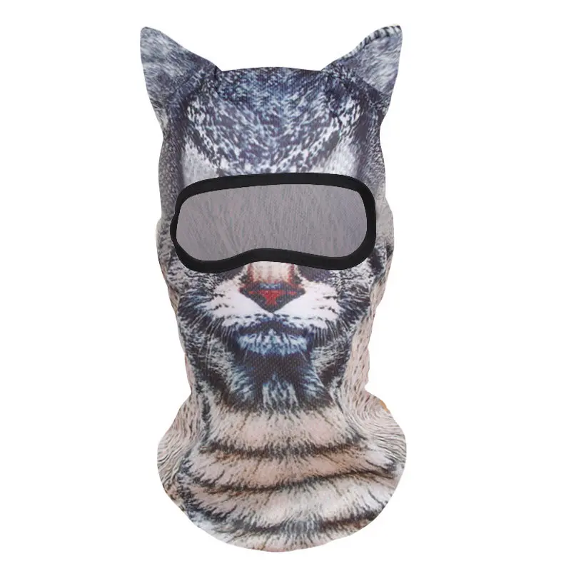 3D Cat Ski Balaclava Sheisty Face Mask with Ears for Music Festivals Raves Ski Halloween Party Outdoor Activities