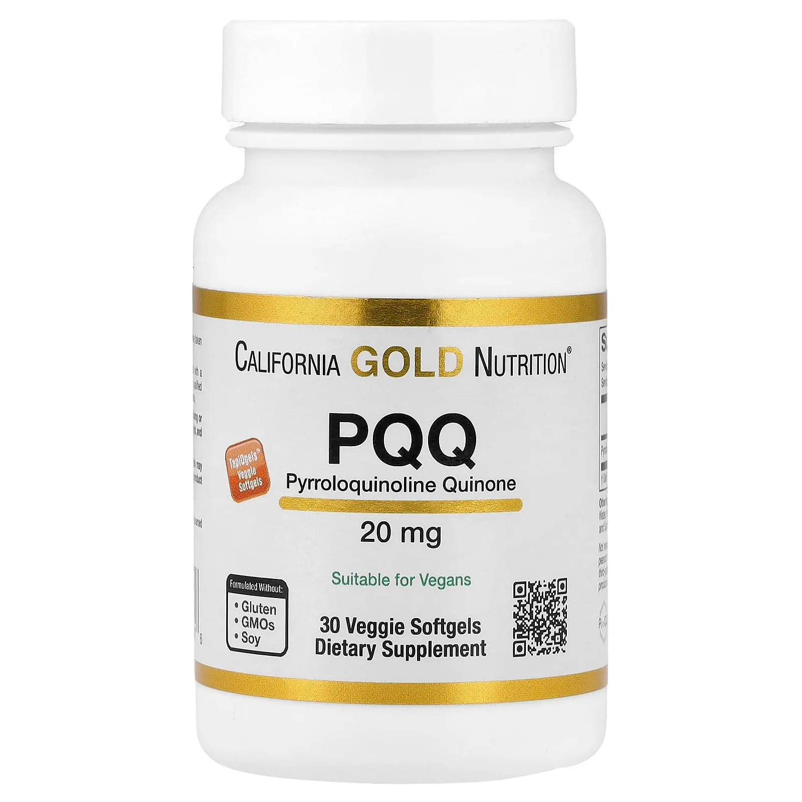 California Gold Nutrition PQQ, 20 mg, 30 Veggie Softgels California Gold Nutrition PQQ, 20 mg, 30 Veggie Softgels