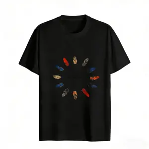 Boho Style Women's T-Shirt Feather Pattern Summer Casual Wear Gift For Nature Lovers