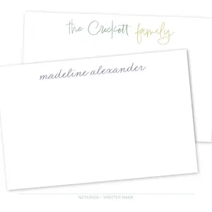 Written Name Personalized Notepad