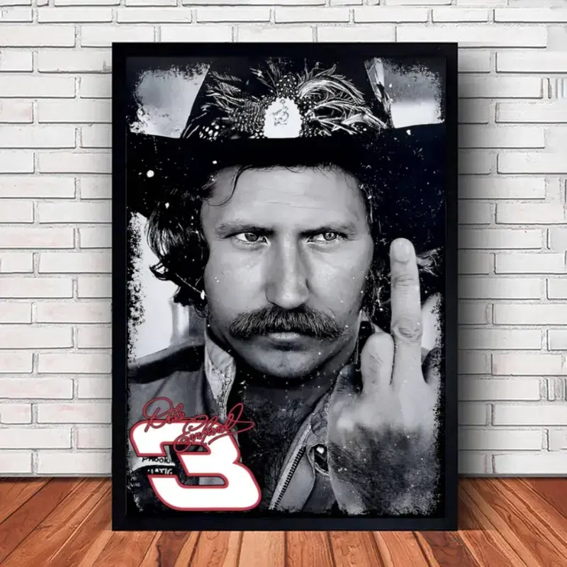 Dale Earnhardt 03 Finger Wall Poster, Dale Earnhardt Fan Gift, Wall Art, Home Decor, Racing Wall Art